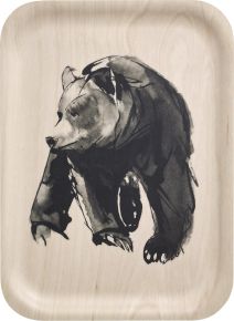 Muurla Teemu Järvi bear tray 20x27 cm natural, black