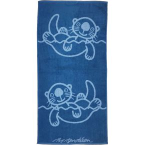 Bo Bendixen shower towel (oeko-tex) Seeotter 70x140 cm dark blue, light blue