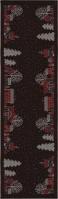 Ekelund Christmas / Winter Christmas table runner (oeko-tex) 35x120 cm black