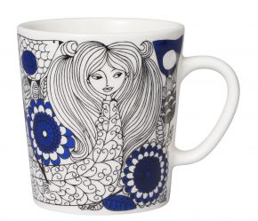 Arabia Pastoraali mug 0.3 l blue, black, cream