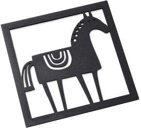 Bengt & Lotta Horse trivet 17.8x17.8 cm black