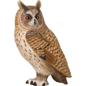 Wildlife Garden Decobird long-eared owl hand-carved