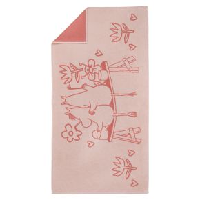 Moomin by Arabia Moomins Love shower towel 70x140 cm (oeko-tex) pink, orange