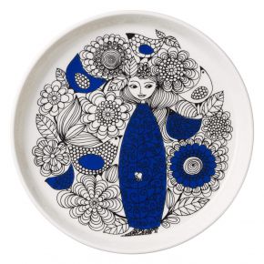 Arabia Pastoraali plate Ø 19 cm blue, black, cream