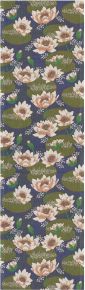 Ekeklund Summer Water Lilies table runner (oeko-tex) 35x120 cm black, white, multicolored