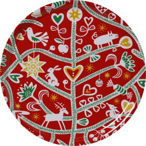 Bengt & Lotta Christmas Tree tray Ø 31 cm red