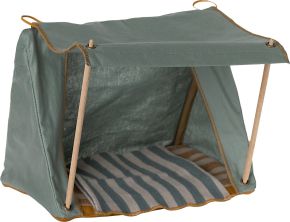 Maileg Doll toy for Mouse tent Happy Camper with blanket & mattress 18x23x15.5 cm green