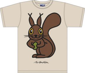 Bo Bendixen Unisex T-Shirt beige Squirrel