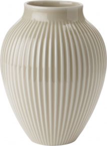 Knabstrup Keramik vase grooves height 20 cm