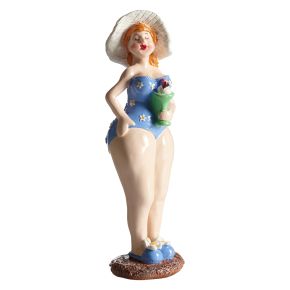 Nääsgränsgården Bath decoration lady Viola height 19 cm blue