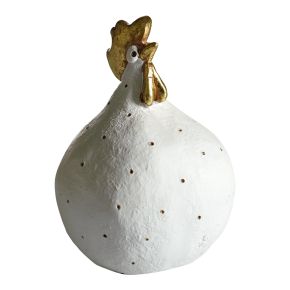 Nääsgränsgården Easter chicken Glamour height 9.6 cm white, gold