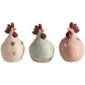 Nääsgränsgården Easter chickens height 5.2 cm Set of 3 2 handles