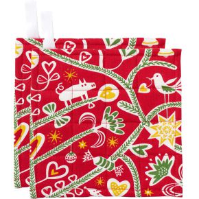 Klippan Christmas Tree potholder red (oeko-tex) 2 pcs