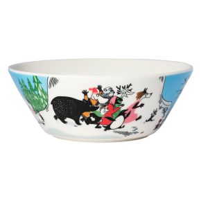 Moomin by Arabia Moomins Ski jumping bowl Ø 15 cm cream, blue, multicolored