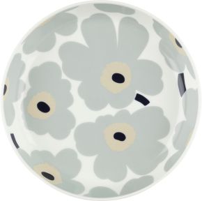 Marimekko Unikko Oiva plate / flat bowl Ø 20.5 cm cream, light grey, sand, dark blue