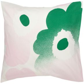 Marimekko Unikko Häivähdys pillow case 80x80 cm percal (oeko-tex) white, light pink, green