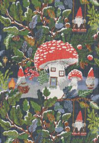 Ekelund Christmas / Winter mushroom forest tea towel (oeko-tex) 35x50 cm multicolored