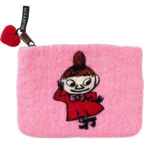 Klippan Moomins Little My felt wallet pink handmade 10x14 cm