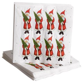 Nääsgränsgården Christmas Peace paper napkins 33x33 cm 20 pcs red, white