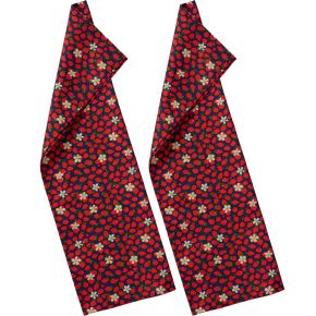 Klippan Smultronblom tea towel (oeko-tex) 46x70 cm red, multicolored 2 pcs.