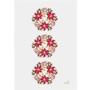 Anneko Design tea towel Christmas wreath 50x70 cm red, green, white