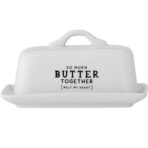 Bloomingville butter dish 9x17 cm white Wendy