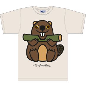 Bo Bendixen Unisex T-Shirt beige, brown beaver