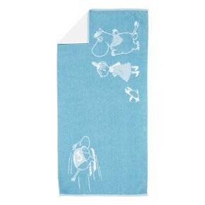 Moomin by Arabia Moomins Ski jumping shower towel 70x140 cm (oeko-tex) blue, cream