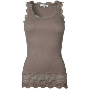 Rosemunde Copenhagen Ladies Top Silk Wide Lace crew neck Benita