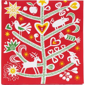 Klippan Christmas Tree paper napkins 33x33 cm red 20 pcs.